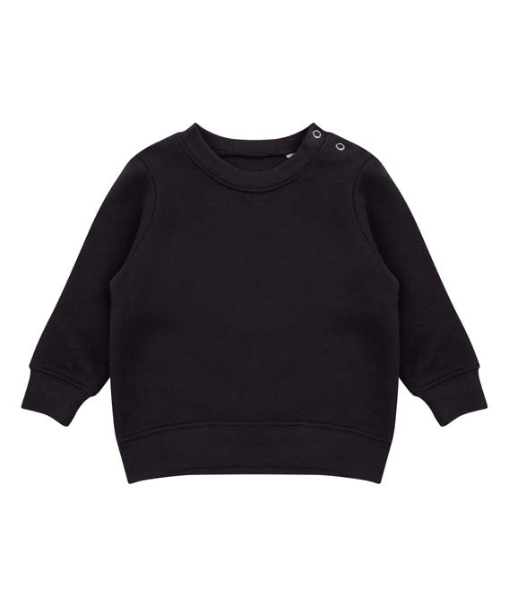 Crew neck sweatshirt with shoulder poppers