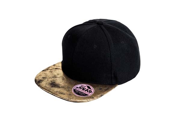 Bronx glitter flat peak snapback cap