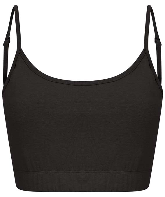 Women&#39;s sustainable fashion cropped cami top with adjustable straps